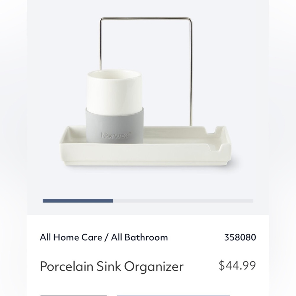 Norwex Porcelain Sink Organizer NIB